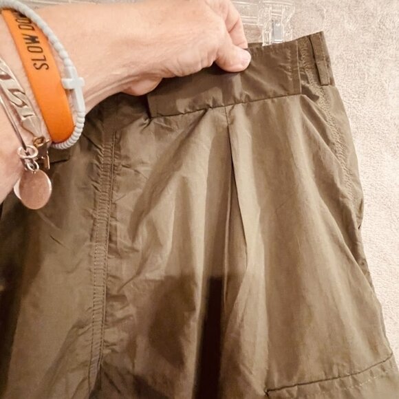 Halara Pants Womens Medium Olive Green Harem Cargo Parachute Nylon Utility - Picture 12 of 16